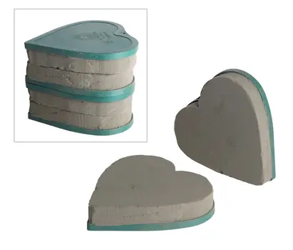 TH.WATER HEART*4 GREEN16*16*3CM