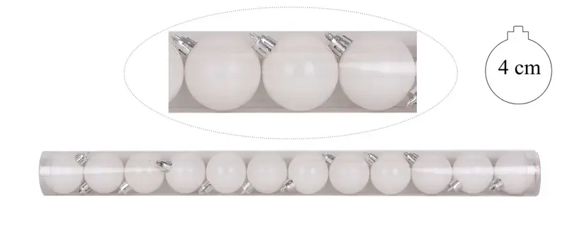 KD.BALL*12 WHITE 4/TUBE
