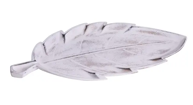 WOODEN BOWL LEAF SHAPE 37*20*1.5