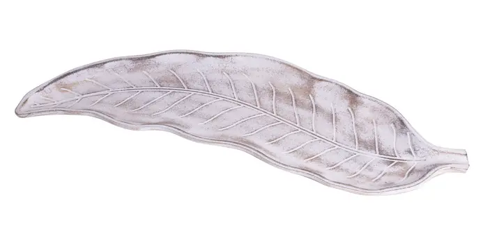 WOODEN BOWL LEAF SHAPE FEH48*8*2