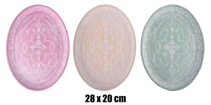 WOODEN BOWL OVAL PATTERN 3S 28*20