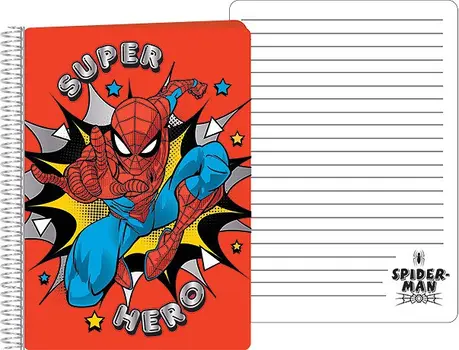 Spiderman A5 size Spiral Notebook 14.5x21cm FSC