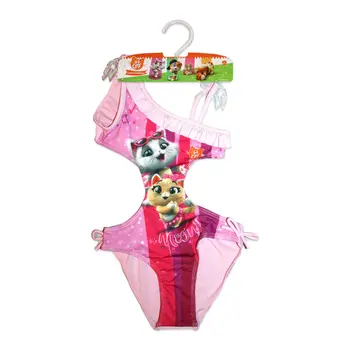 44 Cat trikini for little girls - light pink - 98