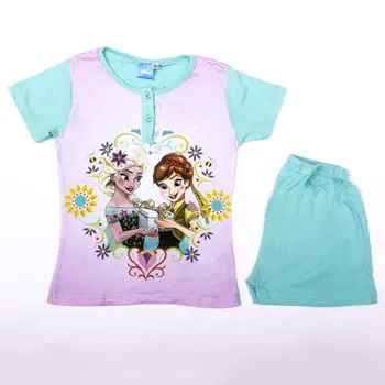 Short-sleeved cotton children's pajamas - Ice Magic - green - 110