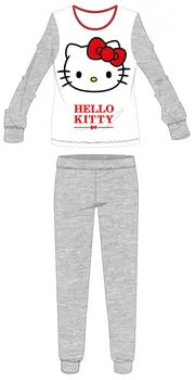 Hello Kitty women's thin cotton pajamas - jersey pajamas - light gray - S