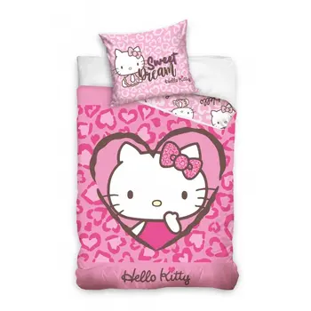 Hello Kitty Sweet Dreams 100% cotton bedding set 140x200cm bed sheet + 70x90cm pillowcase