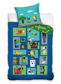 Minecraft 100% cotton bedding set 160x200cm bed sheet + 70x80cm pillowcase