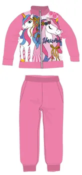 Unicorn girl's casual dress - pink - 110