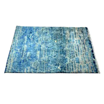 Moroccan Blue Soft Handknotted Rug