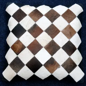 Cowhide Leather Cushion Cover