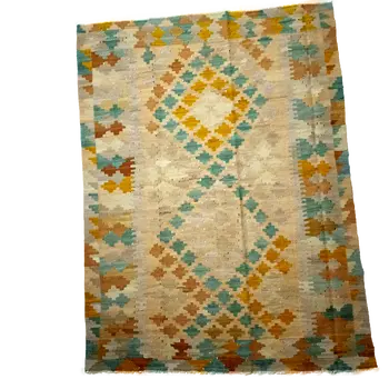 Nomadic Handwoven Khaki Kilim Carpet