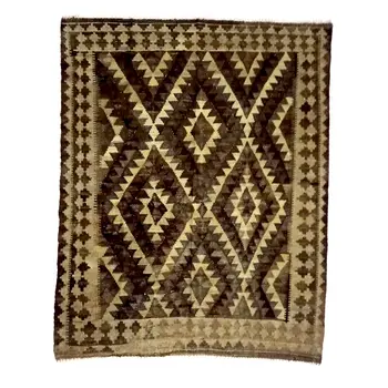 Neutral Handwoven Domino Kilim Rugs