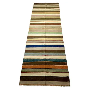 Handmade Double Spanish Strip Kilim Runner