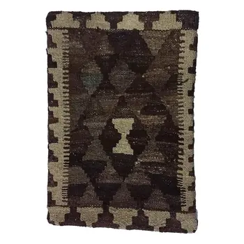 Kilim Handwoven Woody Brown Cushion Cover