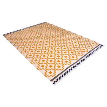 Vintage Handmade Pearl Bush Woolen Rug