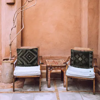 Kilim Handwoven Taupe Cushion Cover