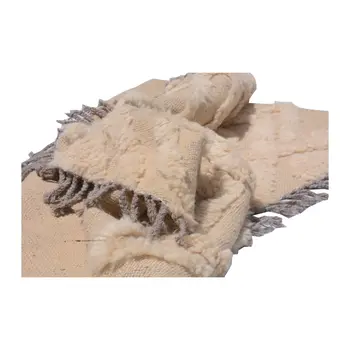 Berber Almond Fluffy Soft Kilim Rug