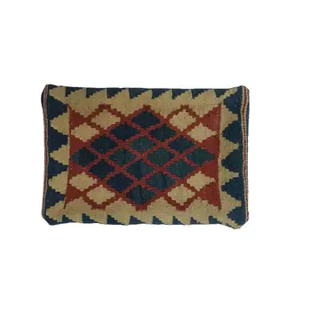 Kilim Handwoven Yellow Metal Cushion Cover