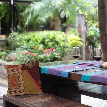 Kilim Handwoven Domino Cushion Cover