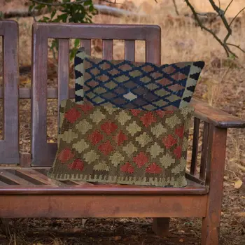 Kilim Handwoven Walnut Cushion Cover