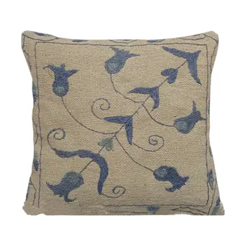 Embroidered Woolen Pine Cone  Cushion Cover