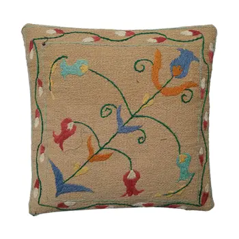 Embroidered Woolen  Myrtle Cushion Cover