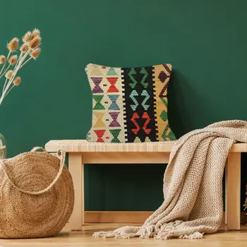 Kilim Handwoven Lichen  Cushion Cover