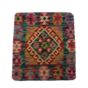 Kilim Handwoven Racing Green Cushion Cover