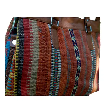 Kilim Leather Morocco Brown Bag