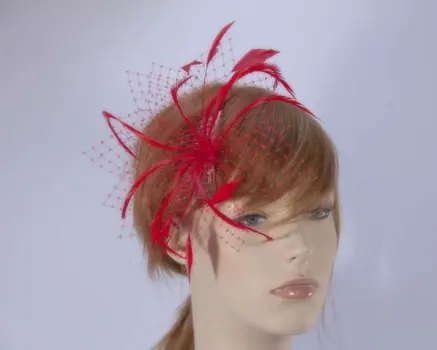 Red fascinator headpiece buy online in Australia 4825R
