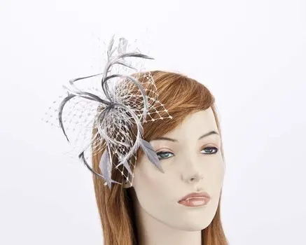 Silver fascinator headpiece buy online in Australia 4825S