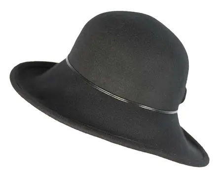 Black felt ladies fashion hat by Max Alexander