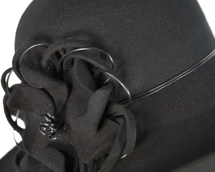 Black felt ladies fashion hat by Max Alexander