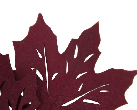 Wine laser cut maple leafs on headband