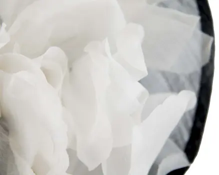 Bespoke large black & white fascinator