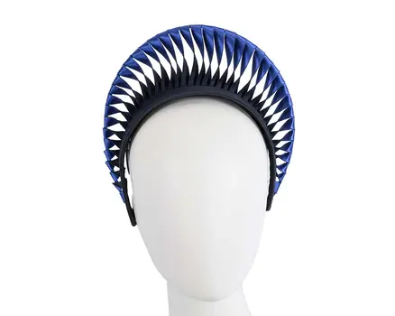 Exclusive royal blue & navy crown fascinator