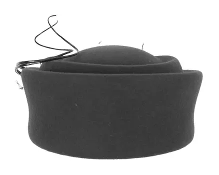 Large black winter felt pillbox hat for races buy online in Australia F572B