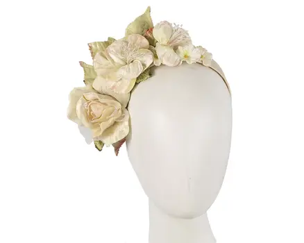 Cream flower headband fascinator by Max Alexander MA866