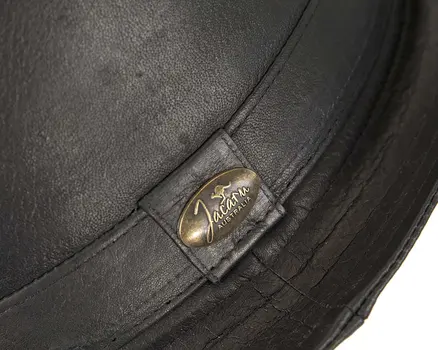Black Kangaroo Leather Trilby Short Brim Fedora Hat
