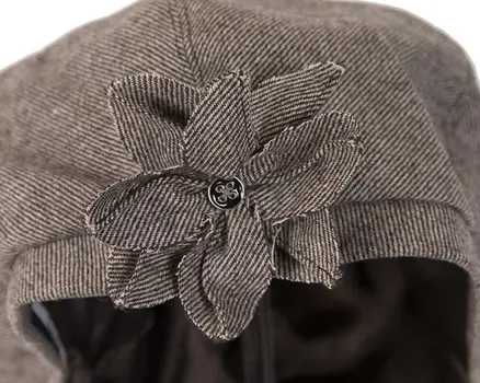 Brown winter ladies fashion beret hat by Max Alexander