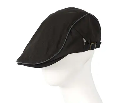 Soft black flat cap by Max Alexander