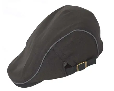 Soft black flat cap by Max Alexander