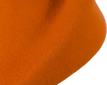 Unique orange ladies winter felt fashion hat