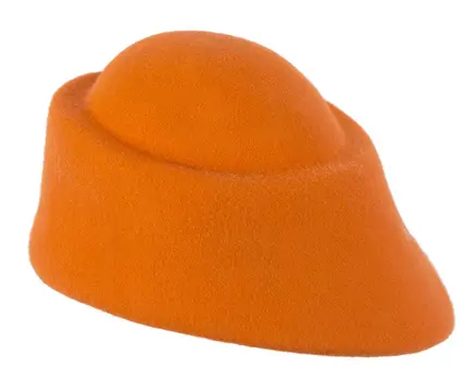 Unique orange ladies winter felt fashion hat