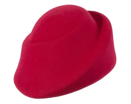 Unique red ladies winter felt fashion hat