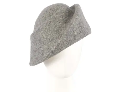 Unique grey marle ladies winter felt fashion hat