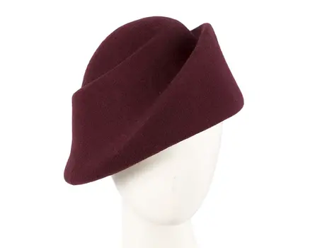 Unique wine ladies winter felt fashion hat