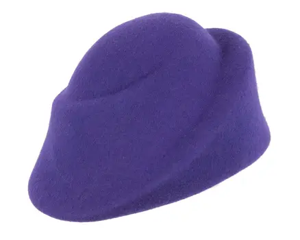 Unique purple ladies winter felt fashion hat