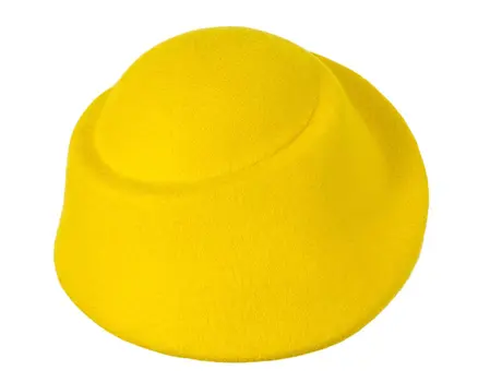 Unique yellow ladies winter felt fashion hat