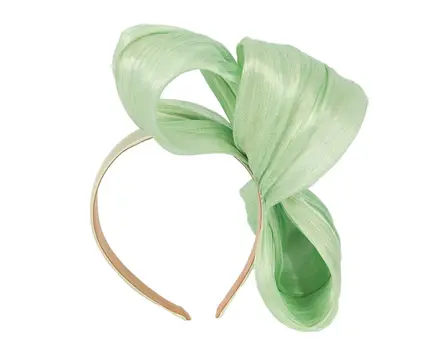 Exclusive mint green silk abaca bow by Fillies Collection